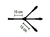 MK Illumination QF+ Verteiler (Divider) – 2, 3, 6, 11 oder 22 Ausgänge – 3 · Schwarz (001-125) – Maßzeichnung