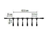 MK Illumination QF+ Verteiler (Divider) – 2, 3, 6, 11 oder 22 Ausgänge – 6 · Schwarz (001-127) – Maßzeichnung