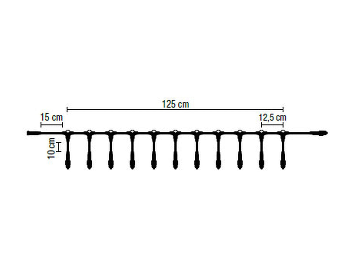 MK Illumination QF+ Verteiler (Divider) – 2, 3, 6, 11 oder 22 Ausgänge – 11 · Schwarz (001-129) – Maßzeichnung