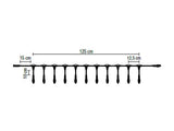 MK Illumination QF+ Verteiler (Divider) – 2, 3, 6, 11 oder 22 Ausgänge – 11 · Schwarz (001-129) – Maßzeichnung