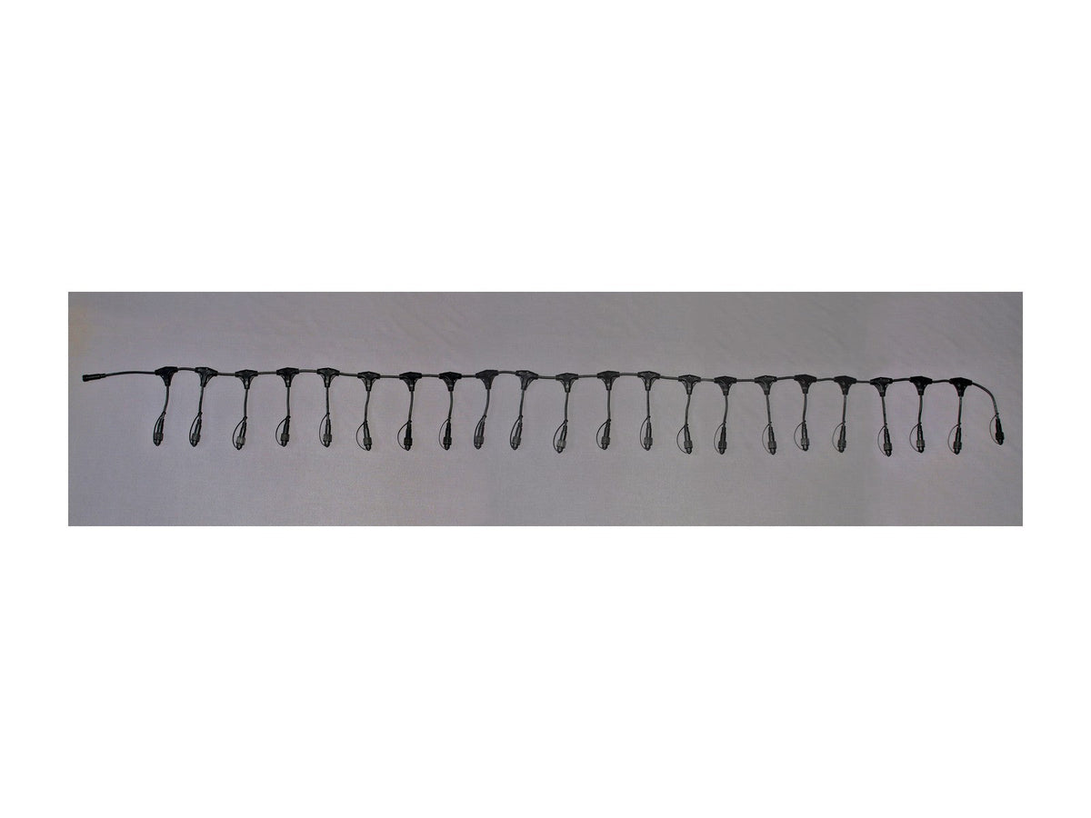 MK Illumination QF+ Verteiler (Divider) – 2, 3, 6, 11 oder 22 Ausgänge – 22 · Schwarz (001-131) – Maßzeichnung