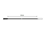 MK Illumination Rope Light ↔ QF+ Adapter – Übergänge zwischen Lichtschlauch und QuickFix®-System – QF+ → Rope Light · 50 cm · schwarz (001-141) – Maßzeichnung