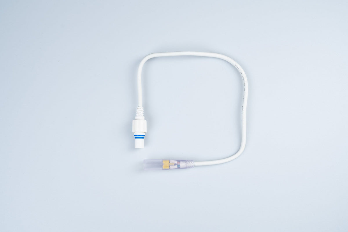 MK Illumination Rope Light ↔ QF+ Adapter – Übergänge zwischen Lichtschlauch und QuickFix®-System – QF+ → Rope Light · 50 cm · weiß (001-142) – Anwendung / Detail