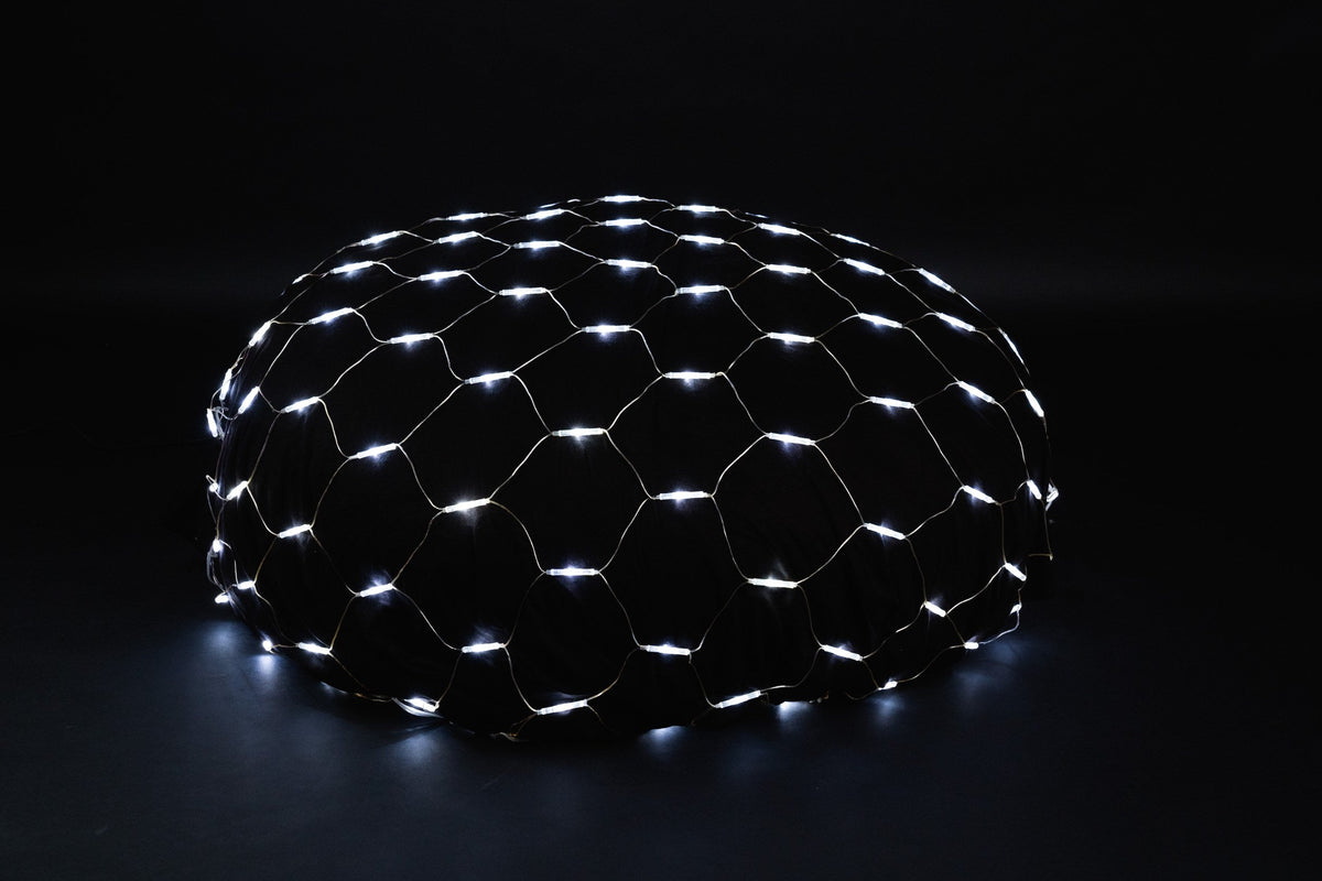 MK Illumination Mesh Lite® 36 V – LED-Lichternetz Niedervolt – 2 × 1 m · 96 LED / Brillantweiß / Transparent (029-011)