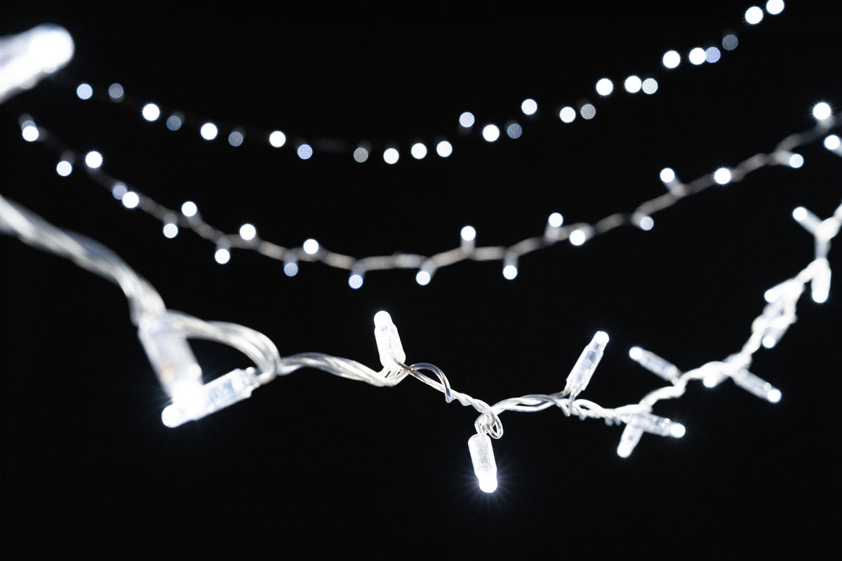 MK Illumination String Lite® 36 V – LED-Lichterkette Niedervolt – 12 m · 120 LED + 5 Flash-LEDs / Weiß (029-049)