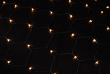 MK Illumination Mesh Lite® 36 V – LED-Lichternetz Niedervolt – 2 × 1 m · 96 LED / Warmweiß / Schwarz (029-150) – Anwendung / Detail