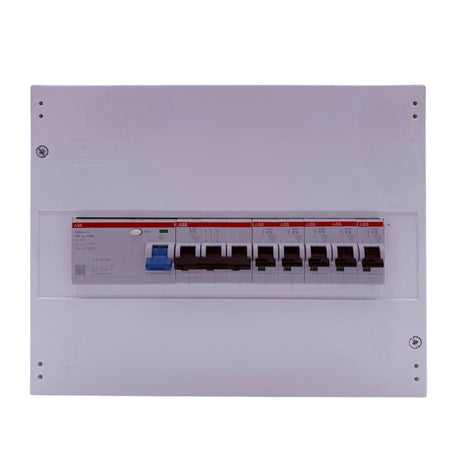 Aufputzverteiler bestückt - ABB FI 40mA + ABB B16 / C16 (unverdrahtet) - inkl. Phasenschiene & N/PE-Klemme