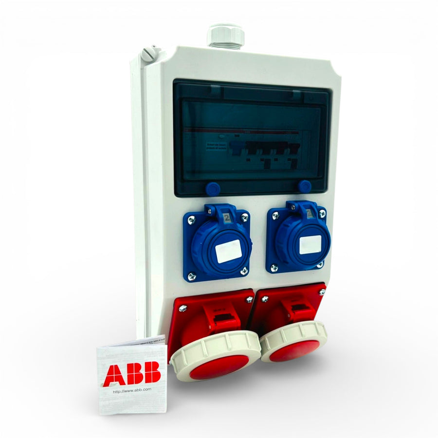 SANOS Wandverteiler SAN035 in IP67 mit CEE 32 A, CEE 16 A und zwei Schukodosen 230 V