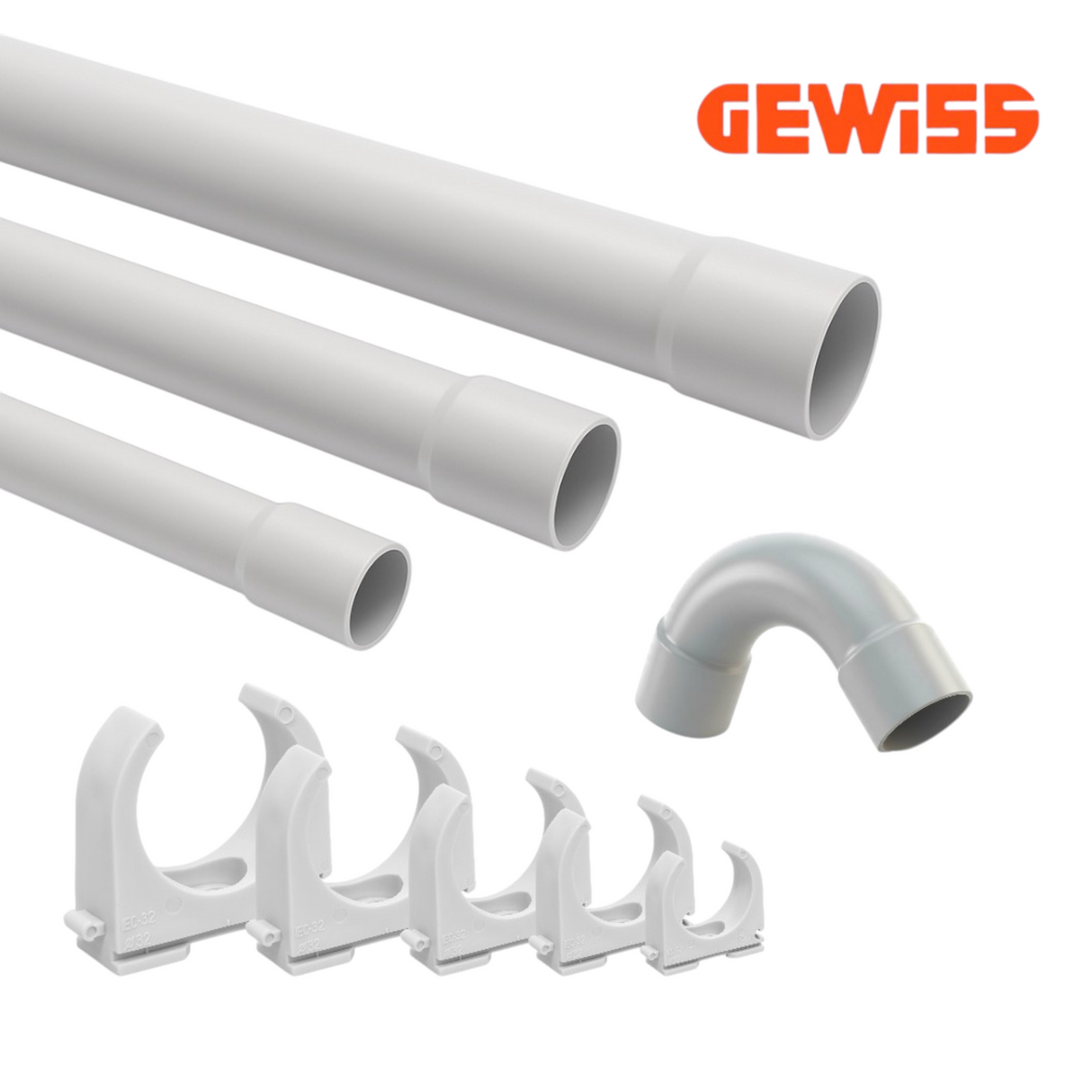 Stangenrohr/ Leerrohr/ Elektrorohr | M16 - M63 | mit Zubehör wählbar - Länge: 2 Meter