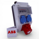 SANOS Wandverteiler ABB/PCE - 1x CEE 16A und 2x Schukodosen | SAN038