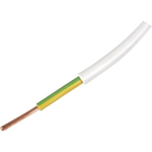 Einadrige Feuchtraum-Leitung NYM-J als Erdungsleitung im Ring, grauer PVC-Mantel, 300/500 V