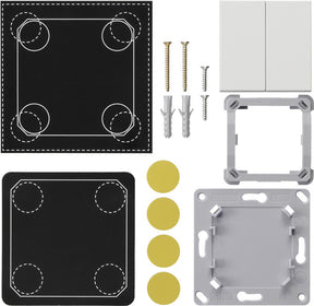 Gira 823227 Montageset Funk-Wandsender 2-fach System 55 reinweiß seidenmatt