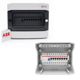 Aufputzverteiler IP65 bestückt - ABB FI + ABB B16 / C16 - inkl. Phasenschiene & N/PE-Klemme