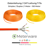 Datenleitung / CAT-Leitung 7-7a | Simplex / Duplex | 1 Meter - 100 Meter