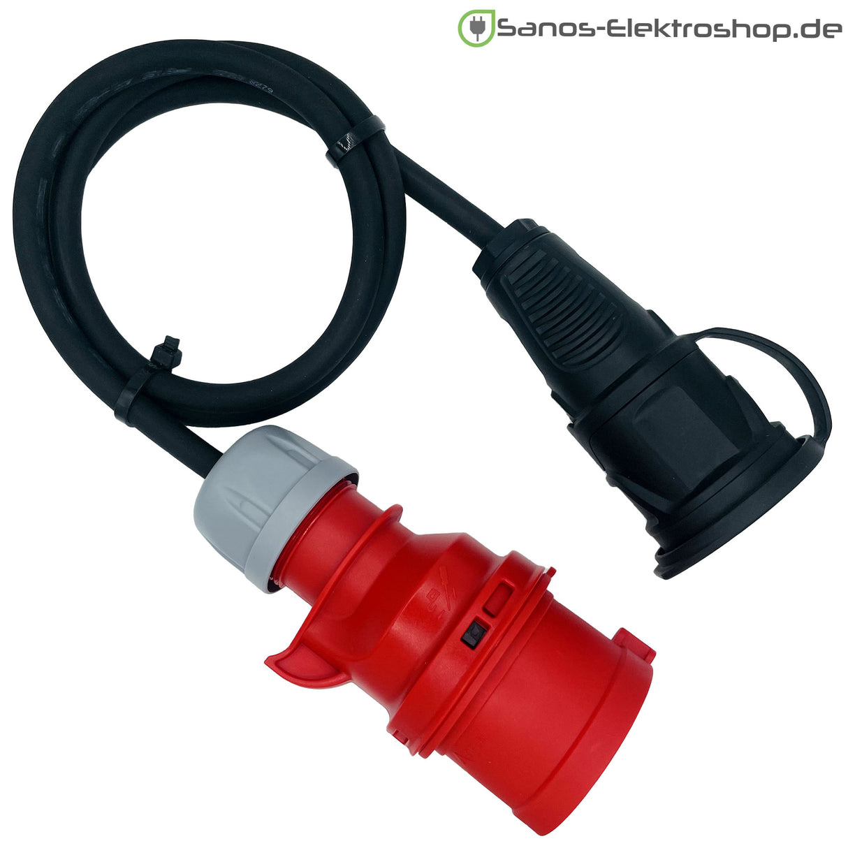 CEE-Adapter: CEE Stecker 5-polig 16A auf Schuko-Kupplung 230V