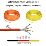 Datenleitung / CAT-Leitung 7-7a | Simplex / Duplex | 1 Meter - 100 Meter