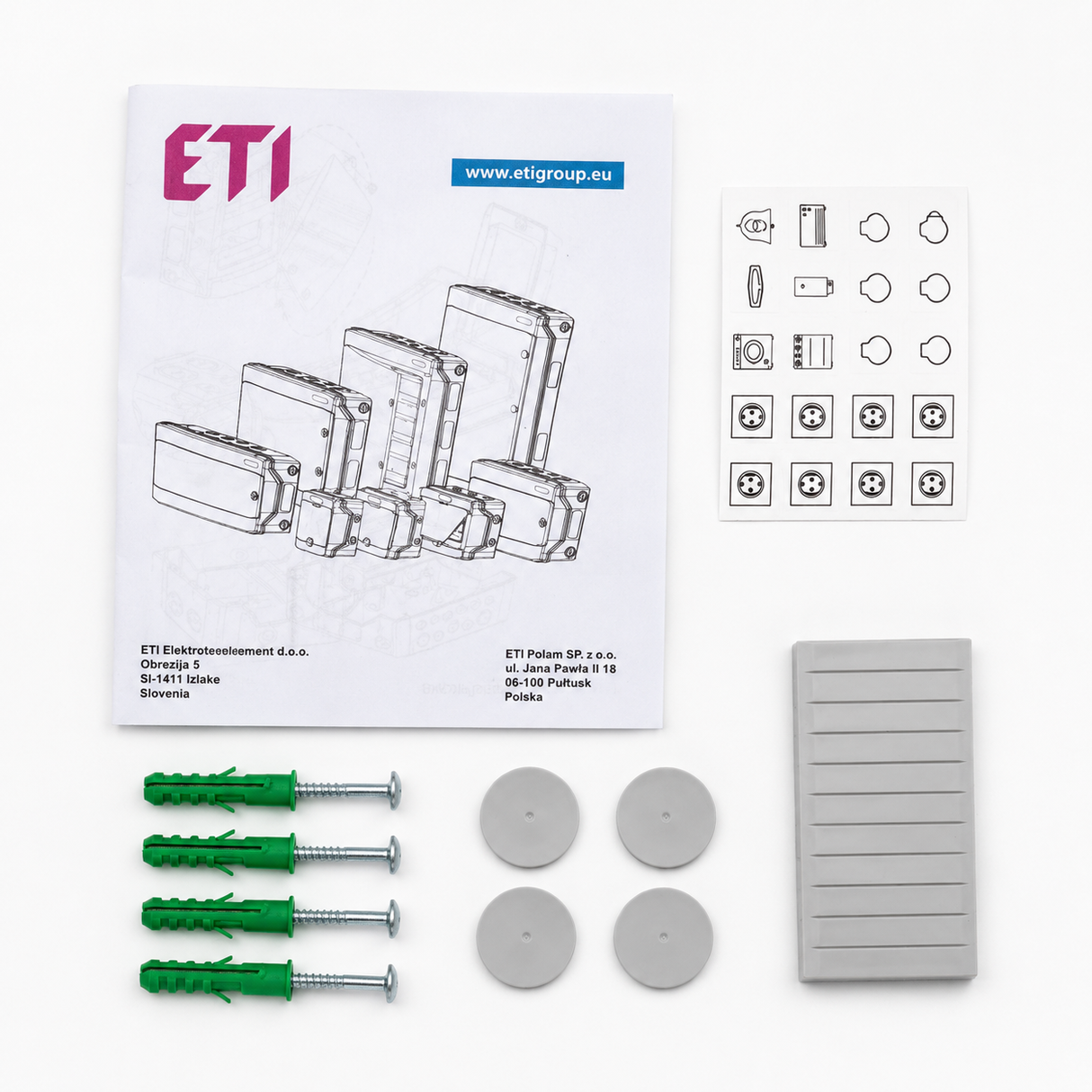 Aufputzverteiler IP65 bestückt - Hager FI + Hager B16 - inkl. Phasenschiene & N/PE-Klemme