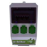 SANOS e-bike Wandverteiler ABB/PCE mit 3x Schukodosen 230 V mit FI/LS | SAN006