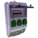 SANOS e-bike Wandverteiler ABB/PCE mit 3x Schukodosen 230 V mit FI/LS | SAN006