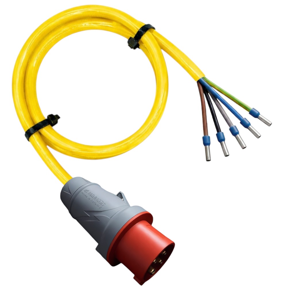 CEE-Anschlussleitung PUR H07BQ-F 5G2,5 bis 5G6 mm² mit Mennekes PowerTop Plus Stecker