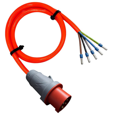 Mennekes CEE-Anschlussleitung 16A/32A - 400V - 5-polig | PUR Gummileitung H07BQ-F 5G2,5mm² - 5G6mm² | 1,00 bis 10,00 Meter | verschiedene Farben