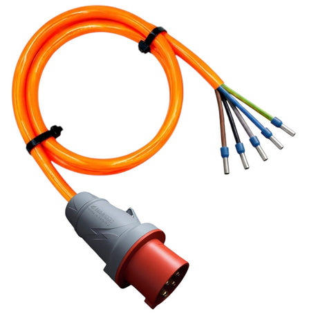 Mennekes CEE-Anschlussleitung 16A/32A - 400V - 5-polig | PUR Gummileitung H07BQ-F 5G2,5mm² - 5G6mm² | 1,00 bis 10,00 Meter | verschiedene Farben