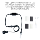 MK Illumination Rope Light QF+ Anschluss-Set 1,5 m – Netzkabel mit Gleichrichter, Einspeisepin & Endkappe (Pflichtzubehör)