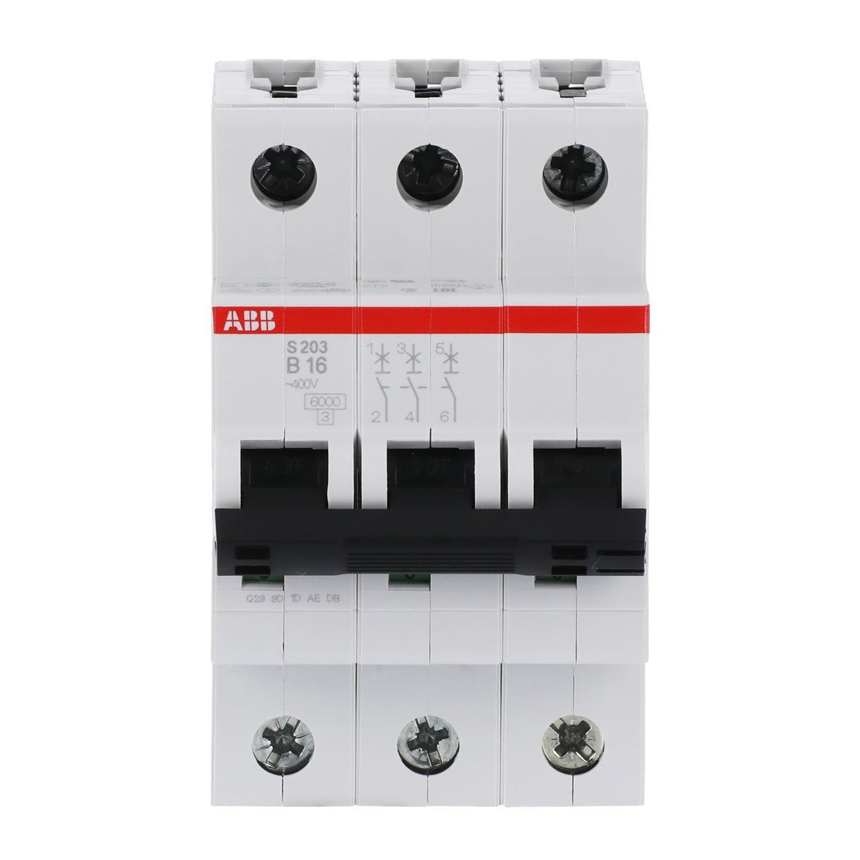 ABB Set 1x FI-Schutzschalter F204A-40/0,03 + 1x Sicherungsautomat S203-B16 + 5x Sicherungsautomat S201-B16 + 1x PS3/12FI Sammelschiene