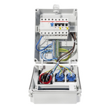 SANOS Wandverteiler ABB/PCE - 1x CEE 16A und 2x Schukodosen mit FI | SAN007