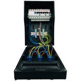 SANOS Vollgummiverteiler ABB/PCE - 1x CEE 32A 1x CEE 16A und 3x Schukodosen mit FI | SAN024