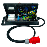 SANOS Mobilverteiler ABB/PCE - 1x CEE 16A und 3x Schukdosen mit FI & Zuleitung | SAN026