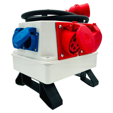 SANOS Mobilverteiler PCE - 2x CEE 16A und 4x Schukdosen mit  Zuleitung | SAN027