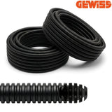 GEWISS Wellrohr FK15 ohne Einzughilfe, flexibles PVC-Leerrohr in schwarz