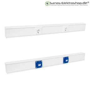 Gewiss Brüstungskanal 70x100, 1 m, vorverdrahtet mit zwei Steckdosen und Wago-Anschlussbox