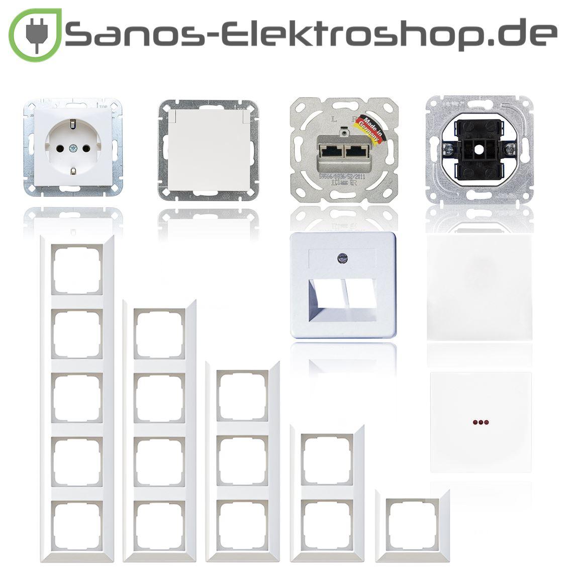 SANOS ProLine 55 UP Schalterprogramm Polarwei Made In Germany SANOS ProLine 55 UP Schalterprogramm Polarwei Made In Germany