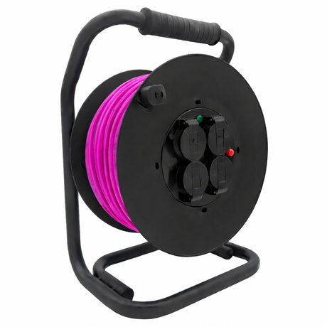 SANOS Kabeltrommel LED-Spannungsanzeige - Gummileitung PUR H07BQ-F 3G1,5mm² - 3G2,5mm² | 20 - 40 Meter | Made in Germany