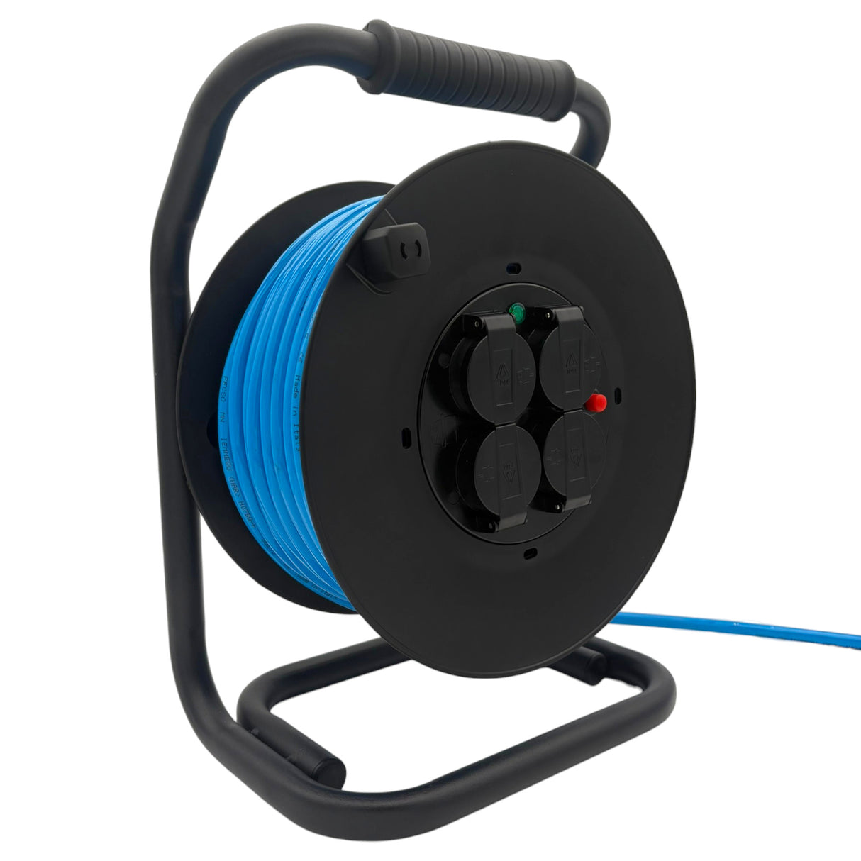 SANOS Kabeltrommel LED-Spannungsanzeige - Gummileitung PUR H07BQ-F 3G1,5mm² - 3G2,5mm² | 20 - 40 Meter | Made in Germany