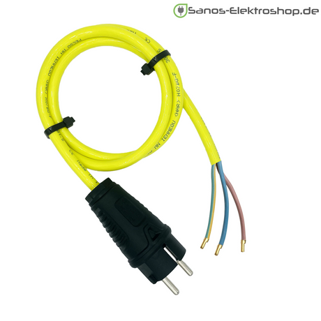 Schuko-Anschlussleitung 230V - PUR Gummileitung H07BQ-F 3G1,5 mm² | 1,00 bis 20,00 Meter | verschiedene Farben