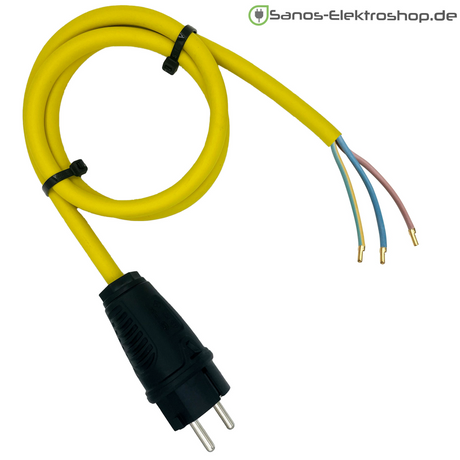 Schuko-Anschlussleitung 230V - Gummileitung H07RN-F 3G2,5 mm² | 1,00 bis 20,00 Meter | verschiedene Farben