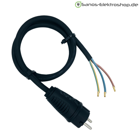 Schuko-Anschlussleitung 230V - Gummileitung H07RN-F 3G2,5 mm² | 1,00 bis 20,00 Meter | verschiedene Farben