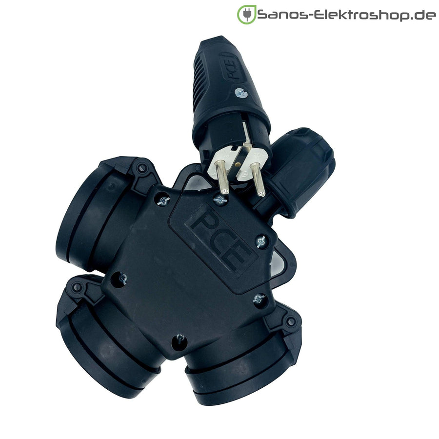 Schuko-Verlängerung mit 3-fach Kupplung, H07RN-F 3G1,5 mm², IP44 – Steckvorrichtungen im Detail