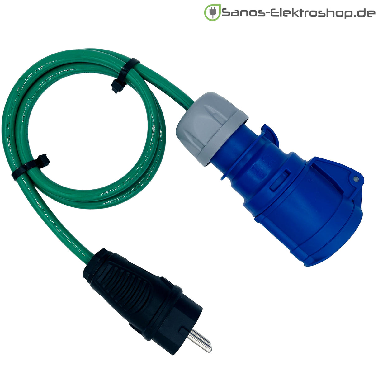 CEE Kabel Adapter Stecker auf Schutzkontakt-Kupplung H07RN-F 3G2,5