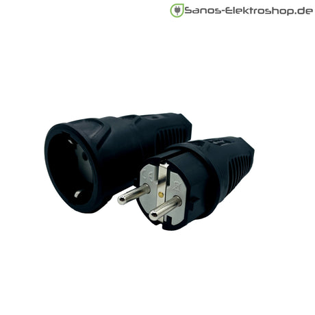 Schuko-Verlängerung 230V ohne Deckel Gummileitung H07RN-F 3G2,5 mm² | 1,00 bis 50,00 Meter | verschiedene Farben
