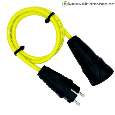Schuko-Verlängerung 230V ohne Deckel PUR-Gummileitung H07BQ-F 3G1,5mm² | 1,00 bis 50,00 Meter | verschiedene Farben