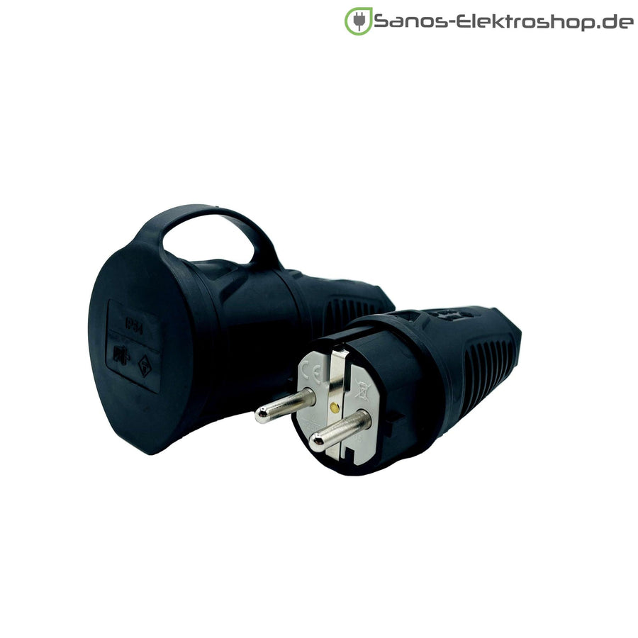 Schuko-Verlängerung mit Deckel am Band, PUR H07BQ-F 3G1,5 mm², IP44 – Steckvorrichtungen im Detail