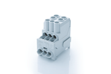 Abzweigklemme, Klemmblock, Verteilerklemme, 25mm² 1-pol. 400V grau, 2x25mm u. 6x10mm