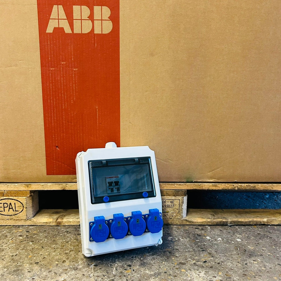 SANOS Wandverteiler ABB/PCE - 4x Schukodose | paarweise gesichert | SAN032