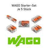 WAGO 221 Starter-Set: 221-2411, 221-412, 221-413, 221-415 - Je 5 Stück