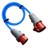 Mennekes CEE-Verlängerung 16A/32A - 400V - 5-polig | PUR Gummileitung H07BQ-F 5G1,5mm² - 5G6mm² | 1,00 bis 50,00 Meter | verschiedene Farben