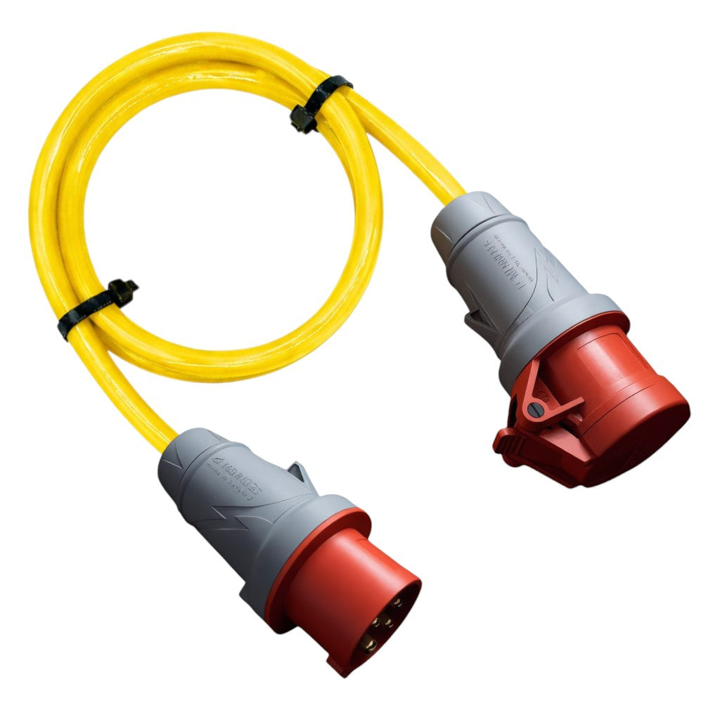 Mennekes CEE-Verlängerung 16A/32A - 400V - 5-polig | PUR Gummileitung H07BQ-F 5G1,5mm² - 5G6mm² | 1,00 bis 50,00 Meter | verschiedene Farben